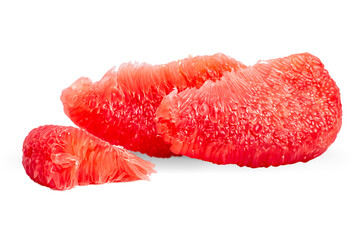 Fresh fruit, ruby pomelo on white background.