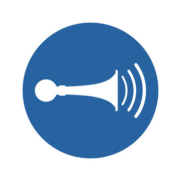 Sound horn vector design mandatory safety sign standar ISO 7010