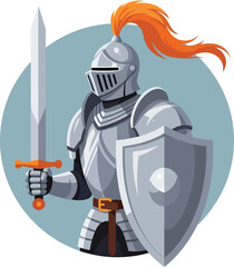 medieval knight with sword