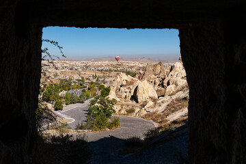 Landscape of Goreme valley in Cappadocia