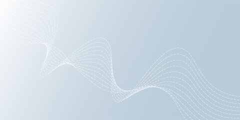 Line abstract wave line pattern and dot line particle on white, gray color background. Modern graphic design. Flowing halftone, gradient curve shape for data futuristic, element