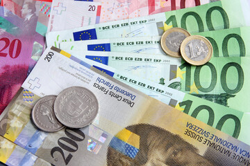Swiss Franc versus Euro - they are closely bound currencies in EU and Switzerland