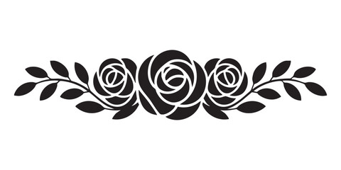 Floral rose pattern isolated on white background design