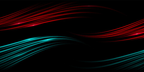 Abstract background with flowing particles. Dynamic waves. vector illustration.