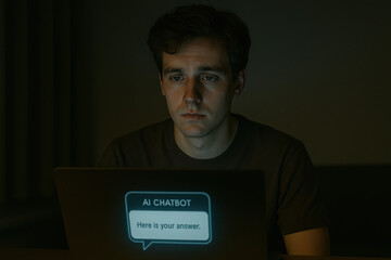 University students utilizing AI technology for academic assignments and projects during evening study sessions