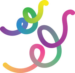 Eye-Catching Gradient Squiggles: Colorful Line Pattern Collection