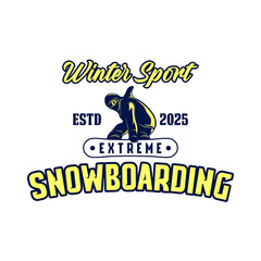 Snowboarding extreme winter sport vector design