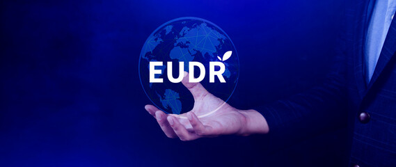 EUDR Environmental Responsibility and drinking coffee in European Union Concept, EU Deforestation Regulation EUDR, Sustainable practices and corporate environmental responsibility