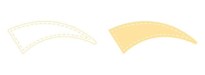 黄色いポップな印象の帯状フレームセット