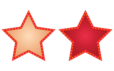 Retro illuminated star vector illustration for design