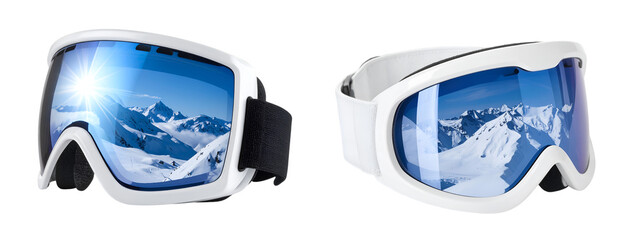 goggles with winter snow