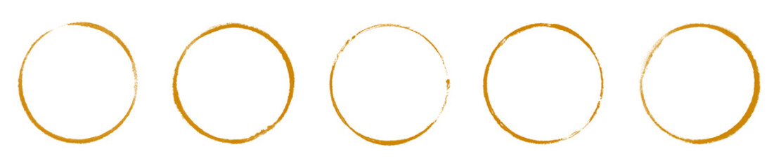 Pinsel Kreise in braun als Umrandung oder Rahmen