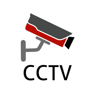 CCTV sign vector on white background. surveillance camera icon