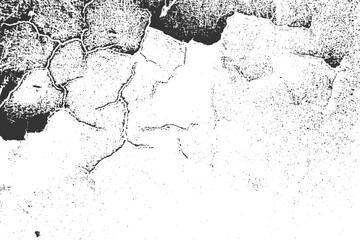 Distressed overlay texture for your design, scratched grunge urban background texture, Cracked and scratched grunge black white texture. Old distressed photo background with scratches dust film grain.