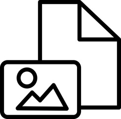 Photo Document File Folder Simple Thin SVG Line Icon