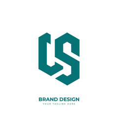 Fototapeta premium Letter Cs or Sc unique creative trendy monogram logo
