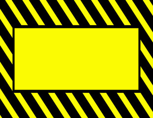 Gelb schwarz gestreifter Hintergrund mit Textfreiraum - Warnschild