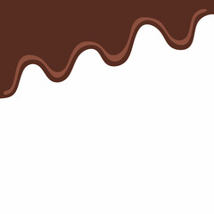 chocolate drip vector, choco melted, hot cocoa flow, sweet dessert vector, milk drop illustration, brown liquid wave, melting chocolate cartoon