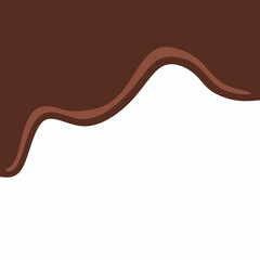 chocolate drip vector, choco melted, hot cocoa flow, sweet dessert vector, milk drop illustration, brown liquid wave, melting chocolate cartoon