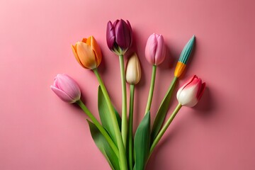 bouquet of pink tulips
