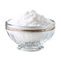 Icing sugar bowl, isolated on white background, realistic, studio lighting, centered, no shadow, transparent background