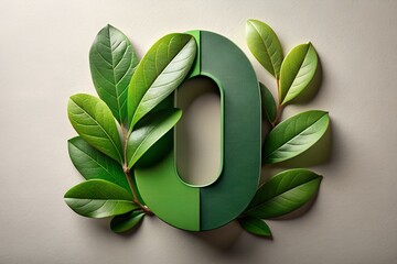 green leaves on white background