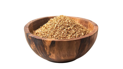 Seeds in wooden bowl isolated on transparent background