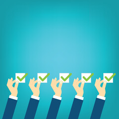 Task completion. Perfect for productivity, to-do lists, goals, workflow, and success presentations or apps.