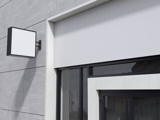 Office Entrance 3D Render Isolated White for Mockup 2