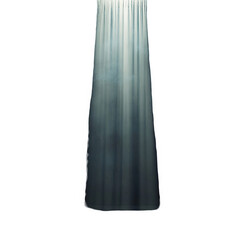 Elegant flowing sheer fabric with vertical pleats and a subtle ombre effect isolated on transparent background