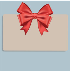 greeting card with red bow