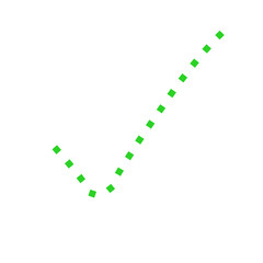 green dots check mark