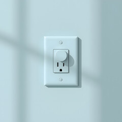 Elegant Blue Electrical Outlet for Minimal Design