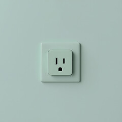 Modern Pastel Green Wall Socket in Minimal Style