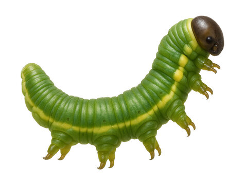 Caterpillar-like larva with multiple prolegs resembling a sawfly.