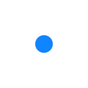 Simple Solid Blue Dot Isolated for Bullet Point or Loading Indicator