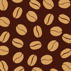 Coffee Seamless Pattern. Coffee Beans Background. Suitable for creative projects and decorative backgrounds inspired by coffee culture.