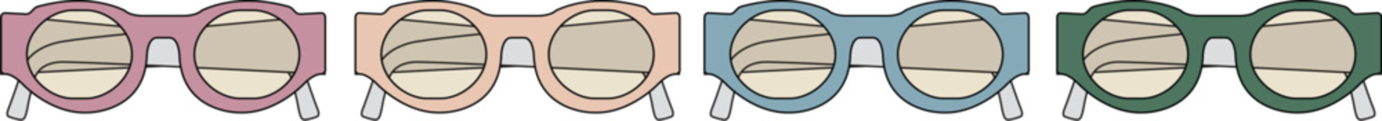 Retro Eyeglasses Collection A Stylish Spectrum of Vintage Shades