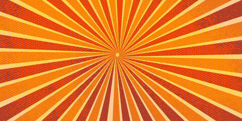 Groovy swirl background with rays retro color. Bg groovy swirl sunburst