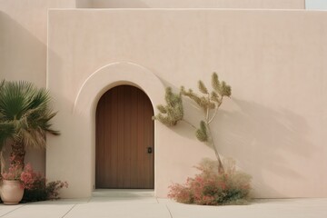 Fototapeta premium House exterior architecture building plant.