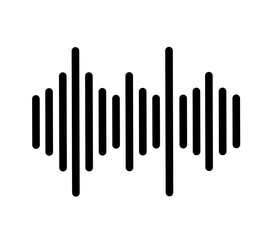vector illustration of sound waves on a white background