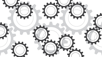 Cogwheel rotation, gear wheel background, mechanical engineering, technology and innovation