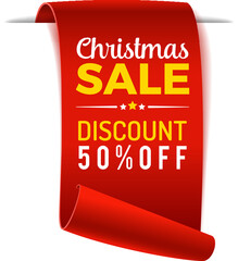 Christmas Sale Paper Banner