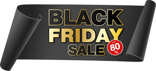 Black Friday Sale Paper Banner