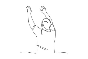 Simple continuous line draw of all about concert. Simple line, creativity, vector.