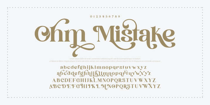 Luxury Serif Font in modern style with a big set of different ligatures, this typeface can be used for logos