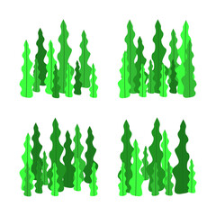 Collection of grass illustration variations