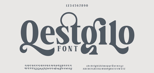 Typography beauty fashion elegant minimalist serif italic fonts decorative wedding vintage retro logos. Minimal luxury font alphabet logo. Vector illustration.