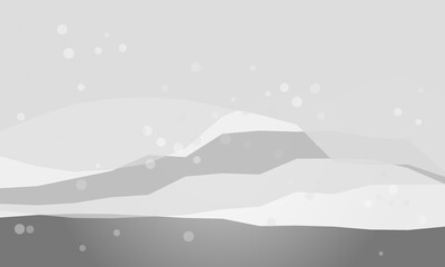 Obraz premium Abstract geometric landscape with soft circles in grayscale
