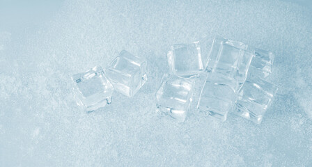 Frost texture close-up. Small ice crystals macro